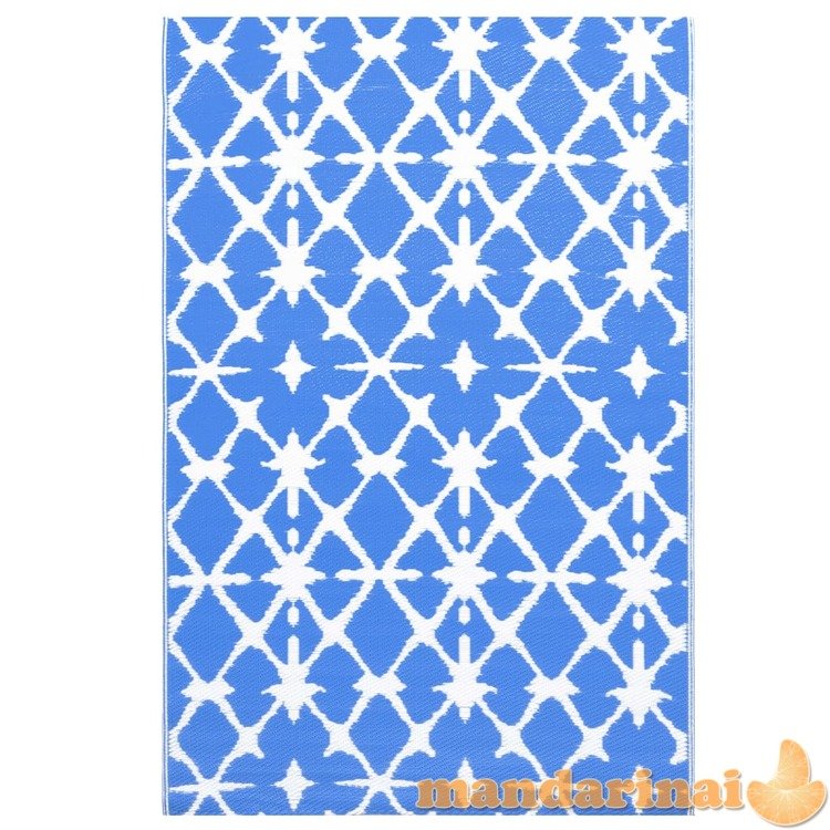 Lauko kilimas, mėlynos ir baltos spalvos, 120x180cm, pp
