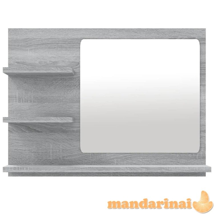 Vonios veidrodis, pilkas ąžuolo, 60x10,5x45cm, mediena