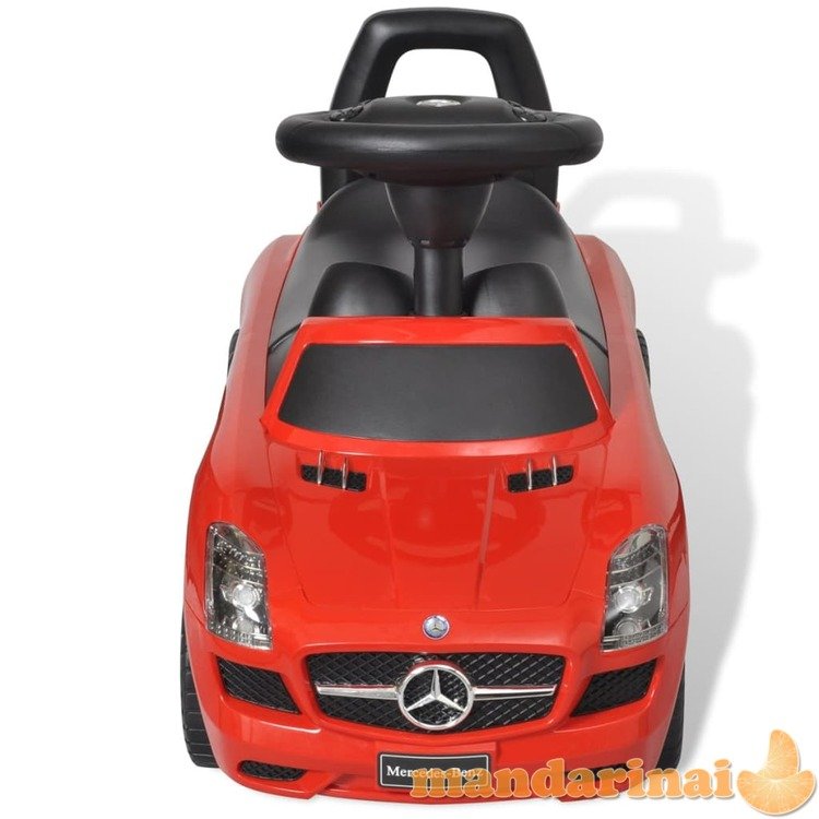 Mercedes benz vaikiškas automobilis paspirtukas, raudonas
