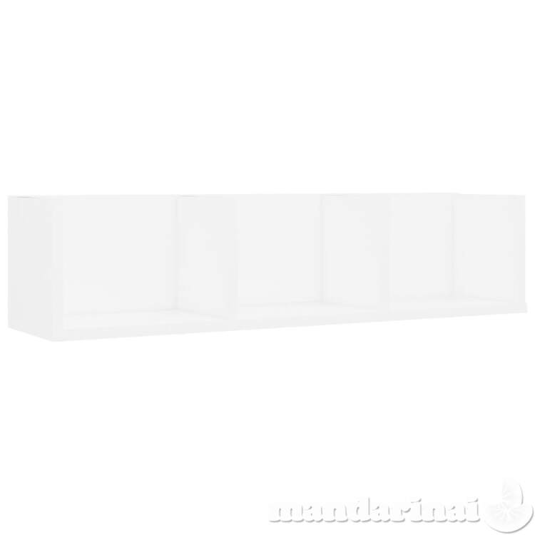 Sieninė lentyna kompaktiniams diskams, balta, 75x18x18cm, mdp