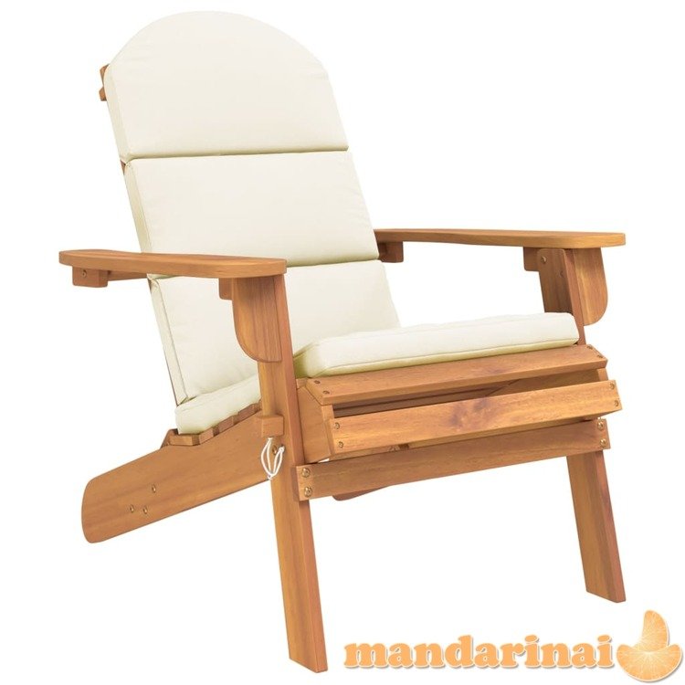 Sodo adirondack kėdė su pagalvėlėmis, akacijos medienos masyvas