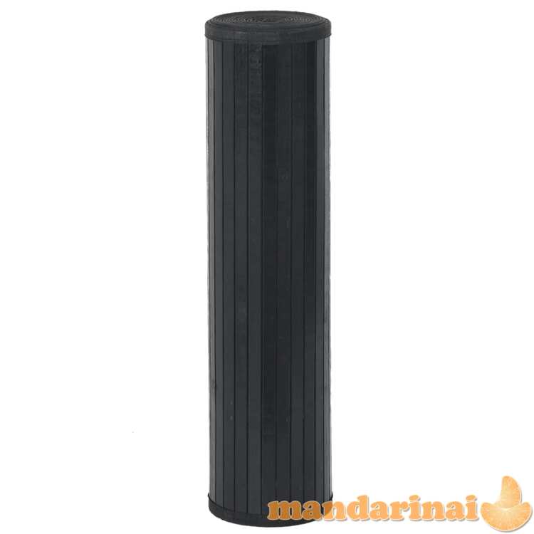 Kilimas, juodos spalvos, 60x400cm, bambukas, stačiakampis