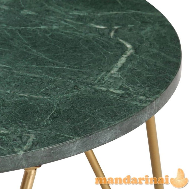 Kavos staliukas, žalias, 65x65x42cm, tikras akmuo