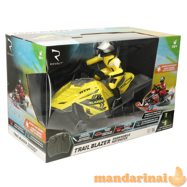 RC nuotoliniu būdu valdomas sniego motociklas Revolt TRAIL BLAZER raudonas