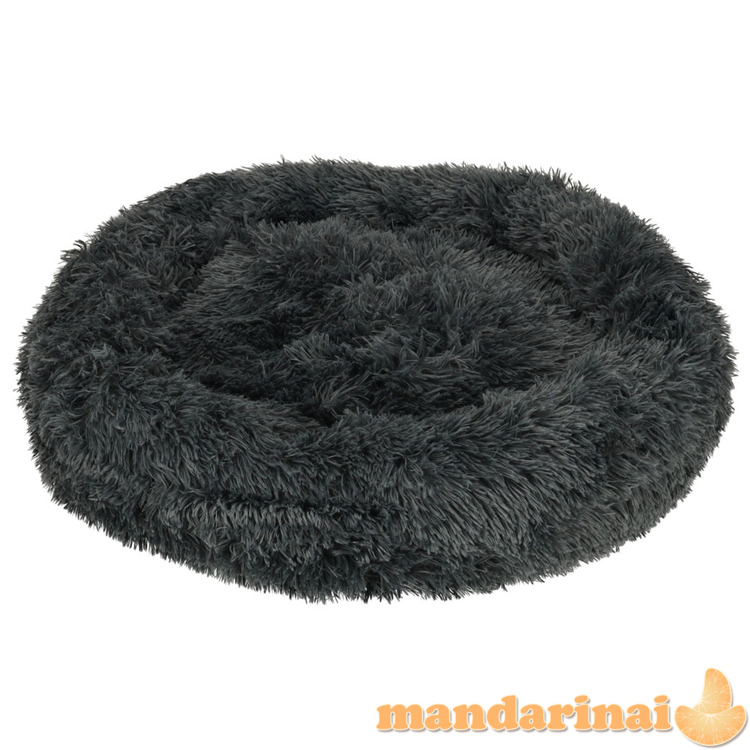 Šuns guolio pliušinė pagalvė 60cm cie pilka 2