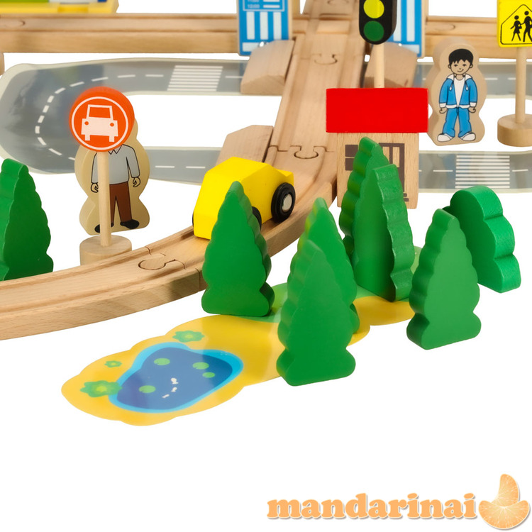 Medinis traukinio traukinio lokomotyvas miestas 50 el 3