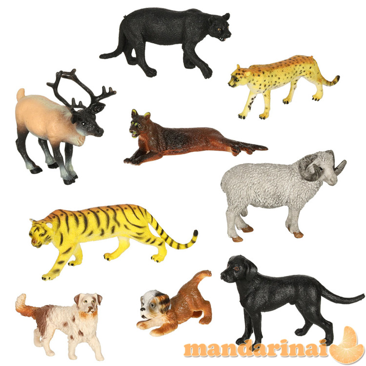 Figūros zoologijos sodo gyvūnų rinkinys iš 31 el. 2