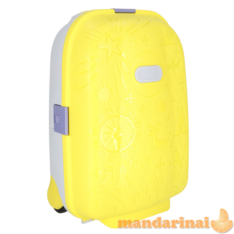 Vaikiškas kelioninis lagaminas ant ratų geltonas 1