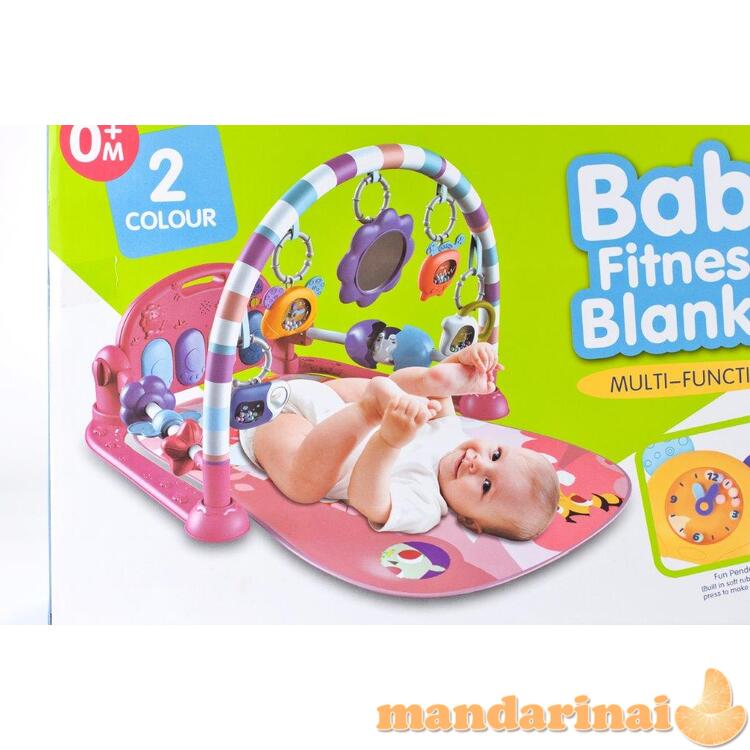 Lavinantis kilimėlis su pianinu ir rožiniais barškučiais 1