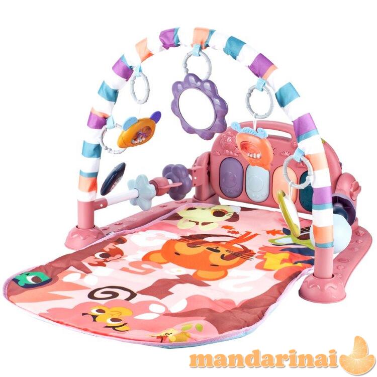 Lavinantis kilimėlis su pianinu ir rožiniais barškučiais 4