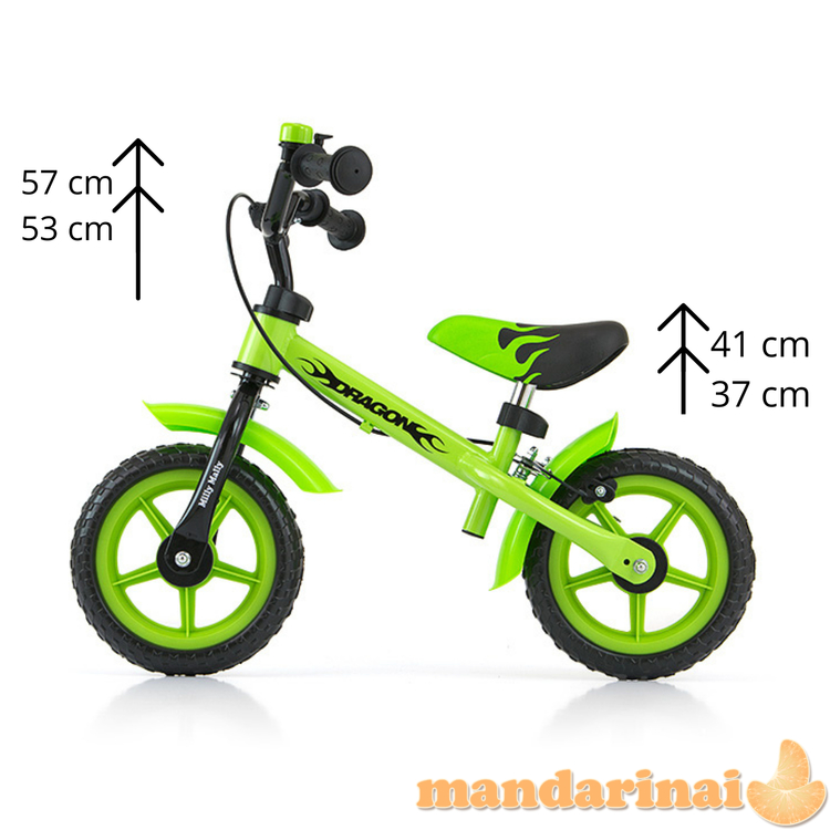 Milly Mally vaikštantis dviratis drakonas su žaliu stabdžiu 1