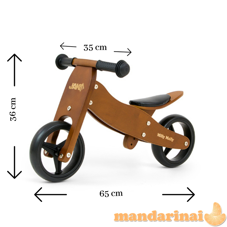 Milly Mally Ride On 2in1 Jake Dark Natural