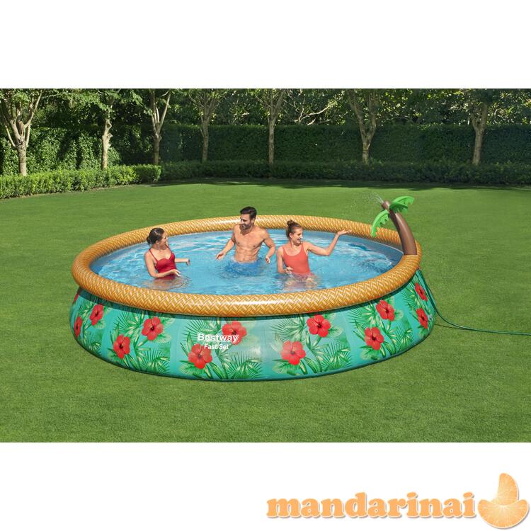 Bestway 57416 FAST SET IŠPLĖTIMAS BASEINAS SU DELNŲ IR FILTRO SIURBLIU 4,57 m x 0,84 m