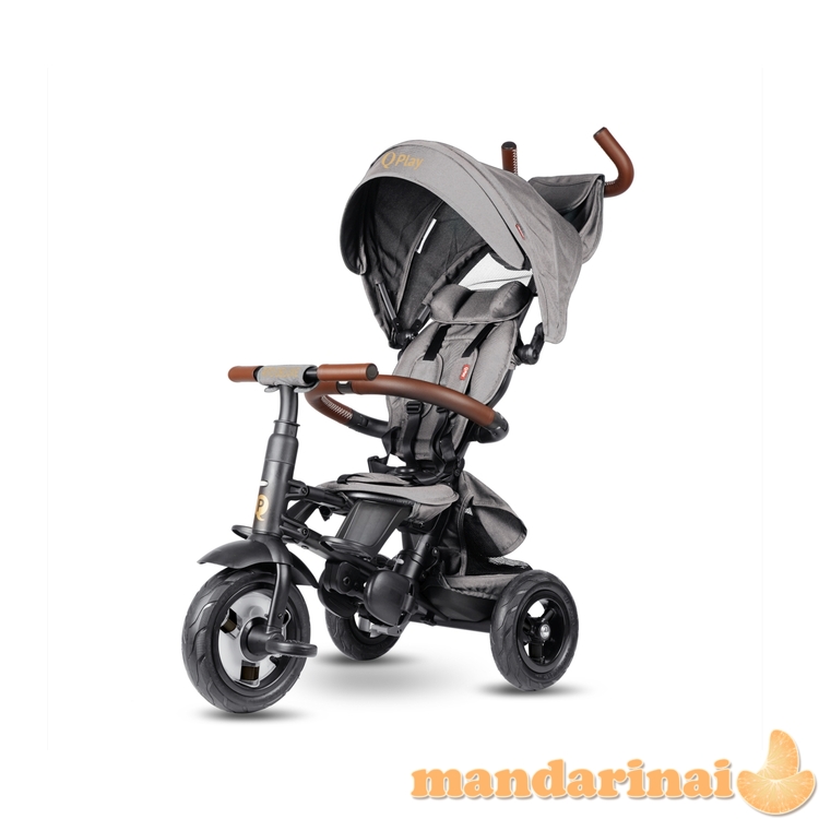 Qplay Rito Deluxe guminis pilkas triratis