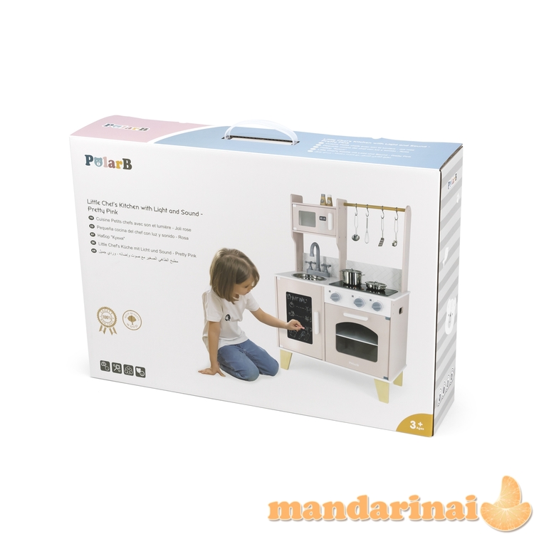 Viga 44082 PolarB Virtuvė su lenta - rožinė