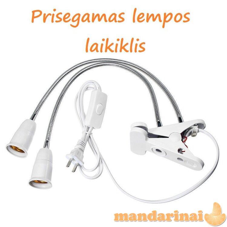 Prisegamas lempos laikiklis