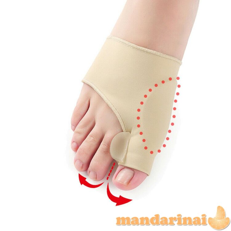 Medžiaginis įtvaras-tarpupirštis iššokusiam pėdos kauliukui su minkštomis pagalvėlėmis