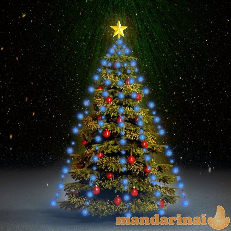 Kalėdų eglutės girlianda su 180 mėlynų led lempučių, 180cm
