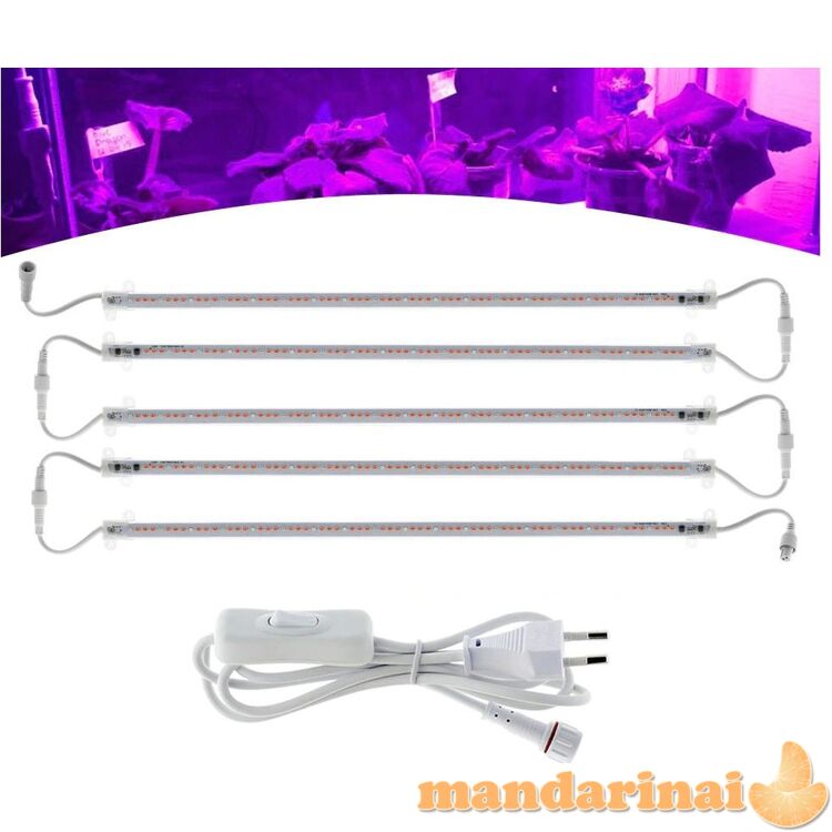 Pilno spektro šviesos bėgelių sistema augalams auginti