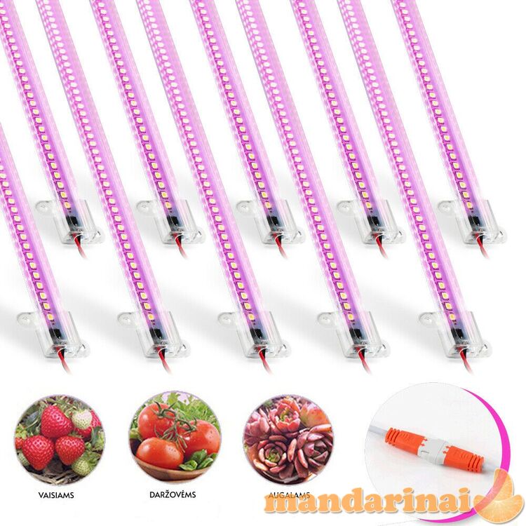 Pilno spektro šviesos bėgelių sistema augalams auginti