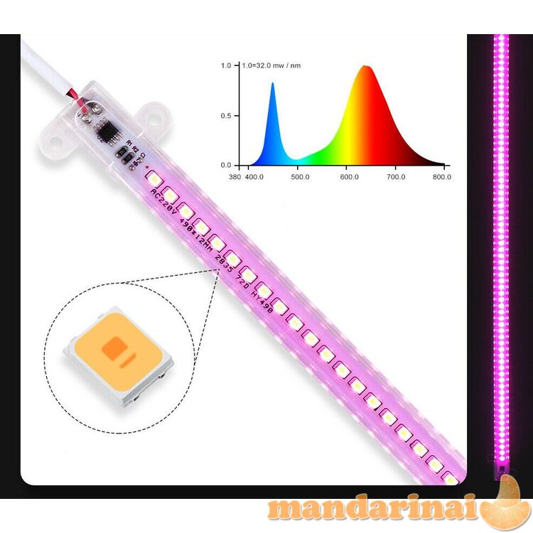 Pilno spektro šviesos bėgelių sistema augalams auginti