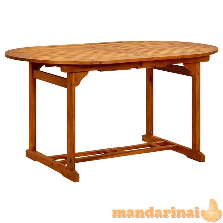 Sodo stalas, 200x100x74 cm, akacijos medienos masyvas