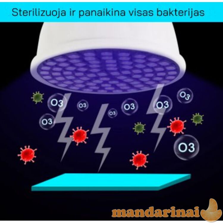 Dezinfekcinė ultravioletinių spindulių lempa 7W, E27