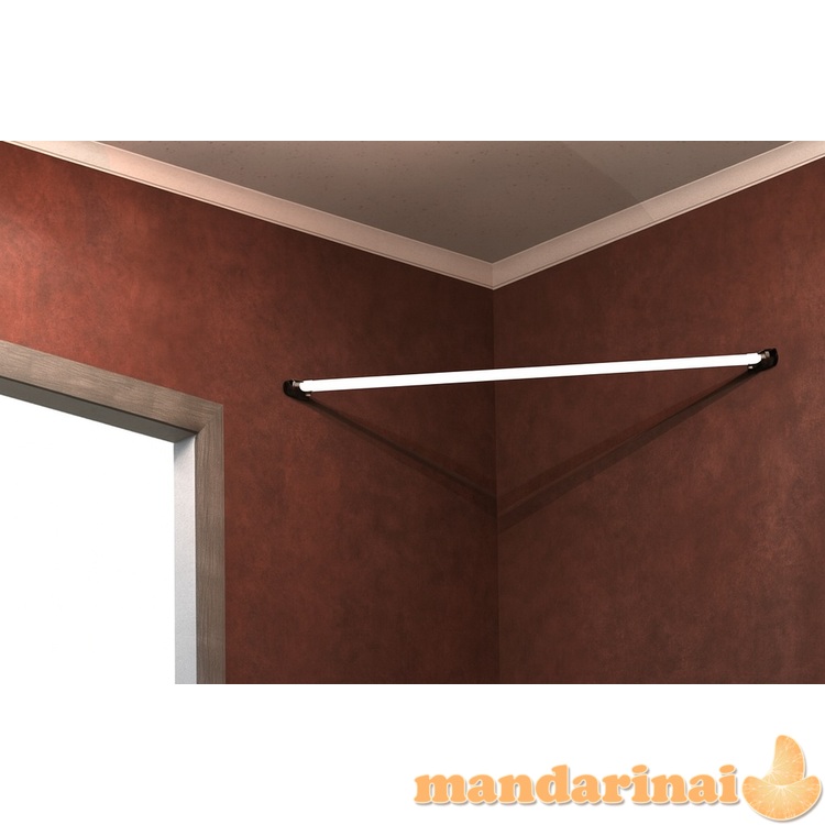 Tarp sienų montuojamas kampinis skersinis SANRO PLUS baltas, iki 150kg