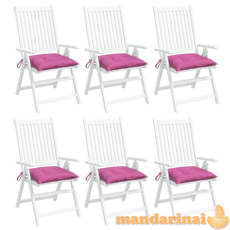 Kėdės pagalvėlės, 6vnt., rožinės spalvos, 50x50x7cm, audinys