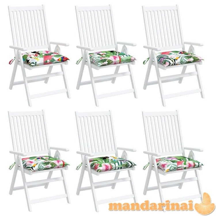 Kėdės pagalvėlės, 6vnt., įvairių spalvų, 50x50x7cm, audinys