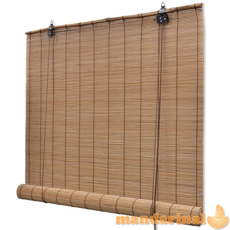 Roletai, 2vnt., rudos spalvos, 120x220cm, bambukas