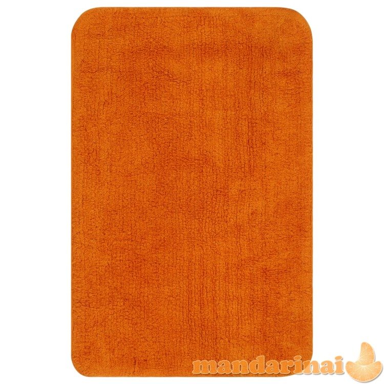 Vonios kilimėlių rinkinys, 3d., oranžinis, audinys