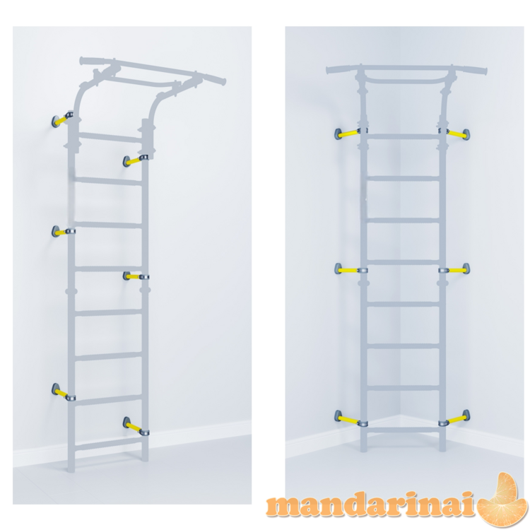 Sporto kompleksas (gimnastikos sienelė) SANRO PASTEL DREAM balta, 225x49cm