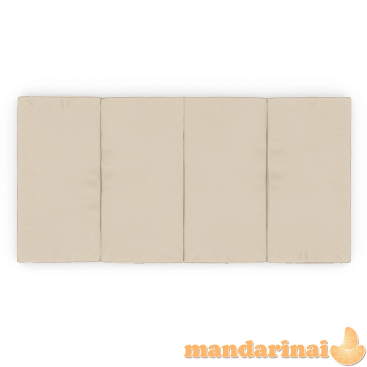 Sulankstomas gimnastikos čiužinys SANRO 200x100x10 cm kreminis (4 dalių)