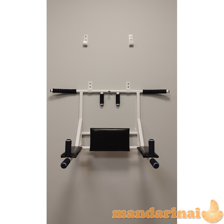 Prie sienos tvirtinamas skersinis + lygiagretės SANRO PRO 3 IN 1 Baltas, iki 200kg 5