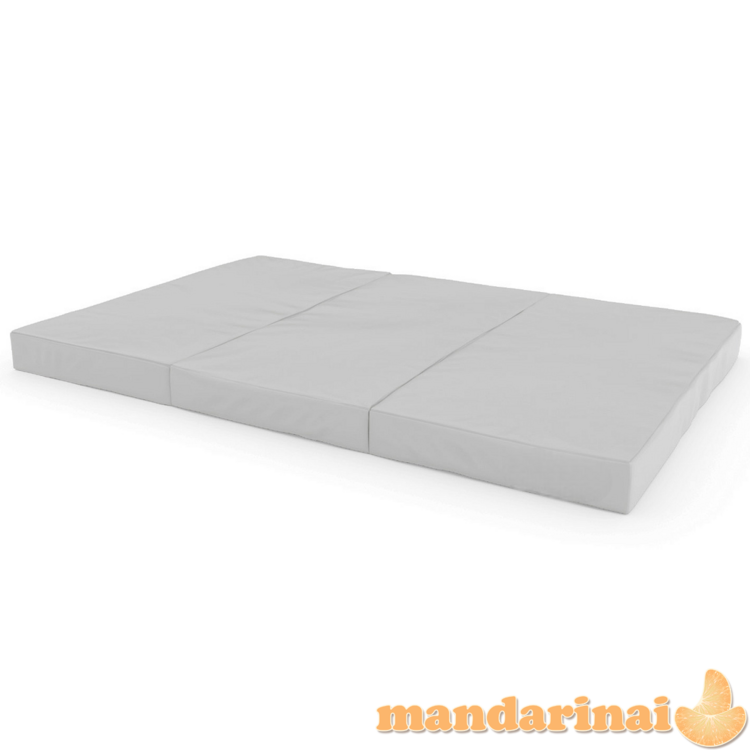 Sulankstomas gimnastikos čiužinys SANRO 150x100x10 cm pilkas (3 dalių)