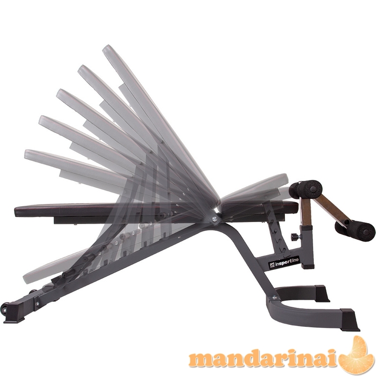 Reguliuojamas universalus treniruočių suoliukas inSPORTline Profi SitUp PRO