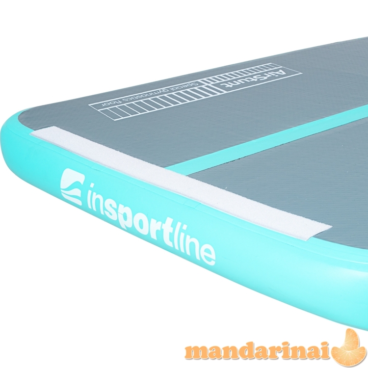 Pripučiamas mank&scaron;tos kilimėlis inSPORTline Airstunt 300 x 100 x 10 cm pilkos spalvos su elektrine pompa