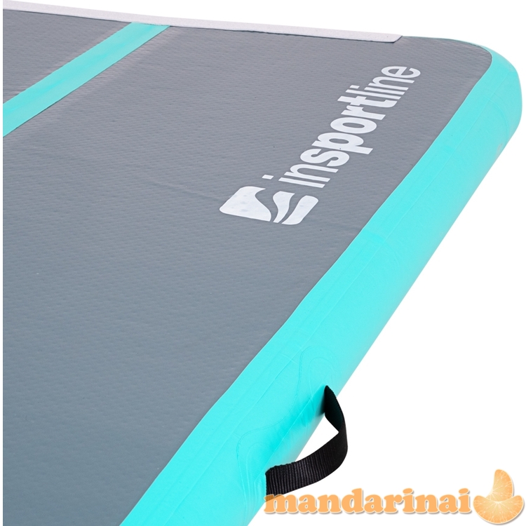 Pripučiamas mank&scaron;tos kilimėlis inSPORTline Airstunt 300 x 100 x 10 cm pilkos spalvos su elektrine pompa