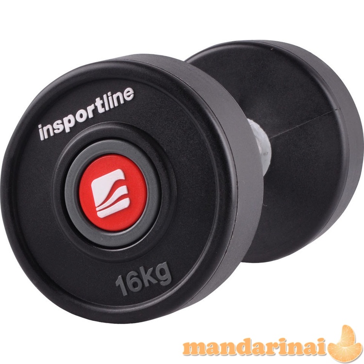 Gumuotas hantelis inSPORTline PRO 16kg