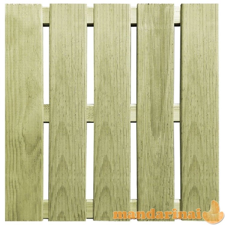 Grindų plytelės, 18vnt., žalios spalvos, 50x50cm, mediena