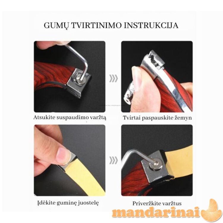 Laidynė-ragatkė su medine rankena