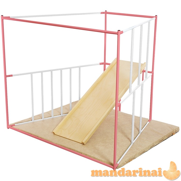 Daugiafunkcis sporto kompleksas vaikams R-Startas LIUKS-new baltas-rožinis, iki 90kg