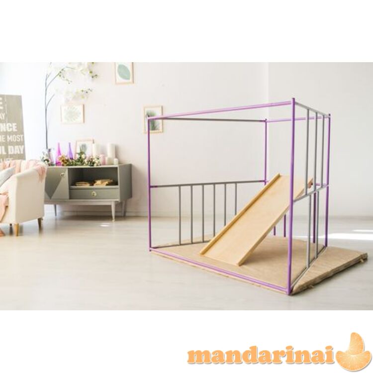 Daugiafunkcis sporto kompleksas vaikams R-Startas LIUKS-new baltas-rožinis, iki 90kg