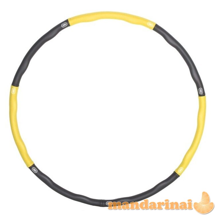 Masažinis lankas SPRINGOS Hula Hop 83cm 0,9kg Geltonas-pilkas