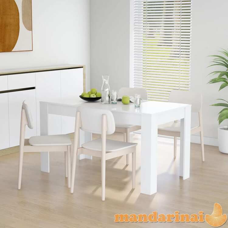 Valgomojo stalas, baltos spalvos, 140x74,5x76cm, mdp