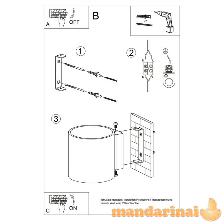 Sieninis šviestuvas Orbis natūrali mediena 7