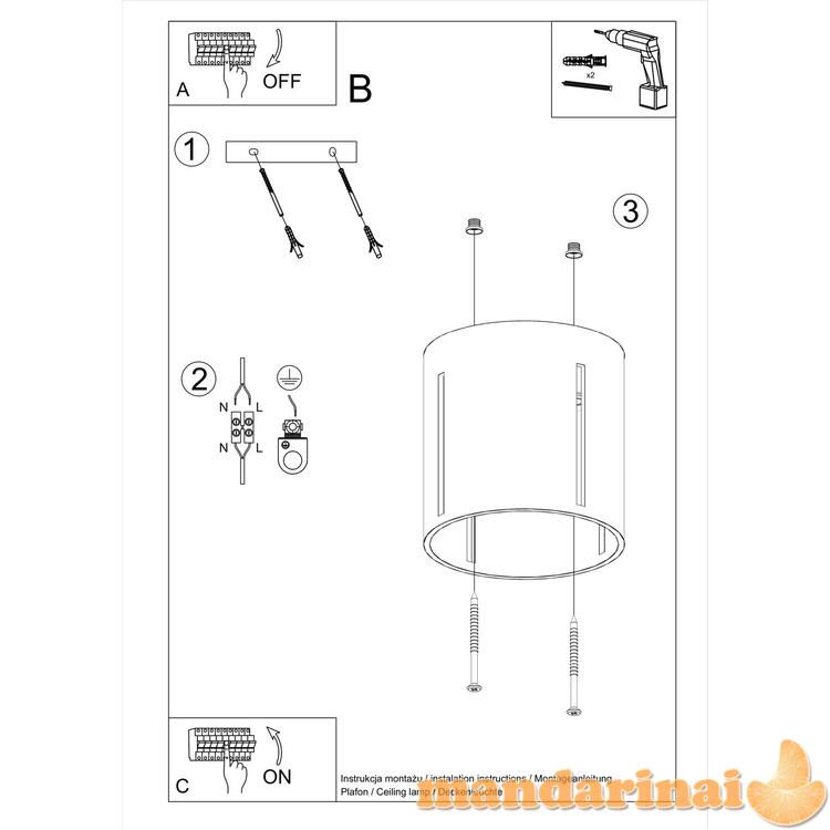 „Inez“ baltos Lubinis šviestuvas
