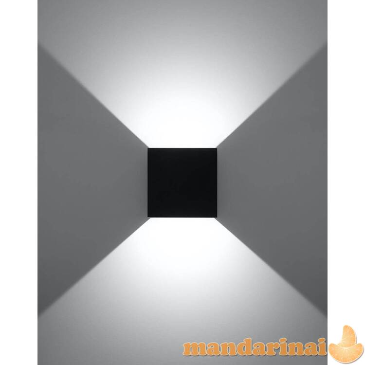 Sieninis šviestuvas Luca Black LED IP54