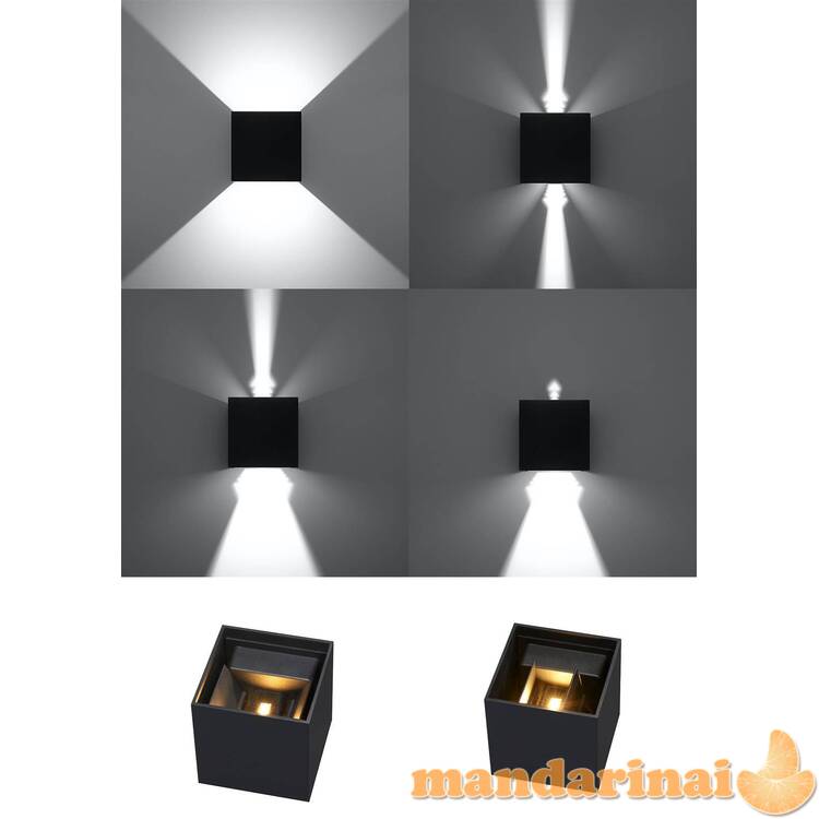 Sieninis šviestuvas Luca Black LED IP54